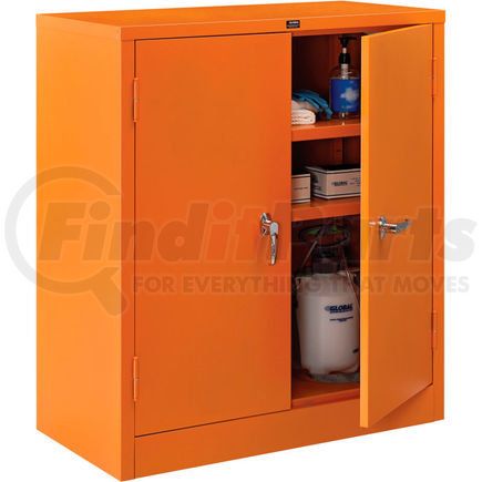 298680 by GLOBAL INDUSTRIAL - Global Industrial&#153; Emergency Preparedness Cabinet, Counter Height, 36"Wx18"Dx42"H, Orange