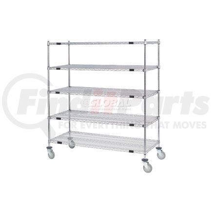 251283 by GLOBAL INDUSTRIAL - Nexel&#174; Open Sided Wire Exchange Truck 5 Wire Shelves 800 Lb. Cap.