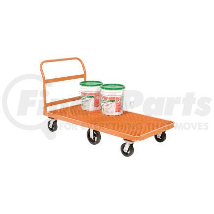 241871 by GLOBAL INDUSTRIAL - Global Industrial&#153; Steel Grating Deck Depot Flatbed Platform Truck 6 Wheels 60x30 3200 Lb. Cap.