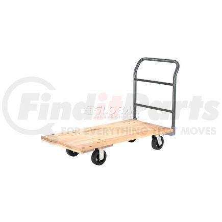 952519 by GLOBAL INDUSTRIAL - Global Industrial&#8482; Hardwood Deck Platform Truck 72 x 36 2000 Lb. Capacity 6" Rubber Casters