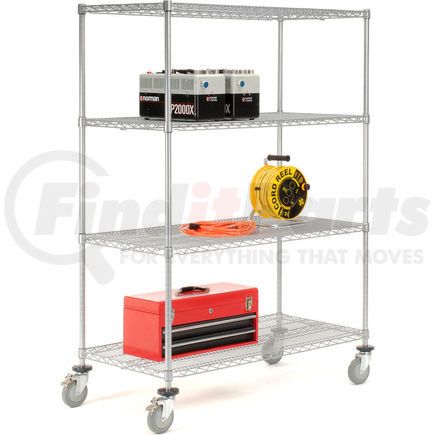 168202B by GLOBAL INDUSTRIAL - Nexelate&#174; Wire Shelf Truck 72x18x80 1200 Pound Capacity With Brakes