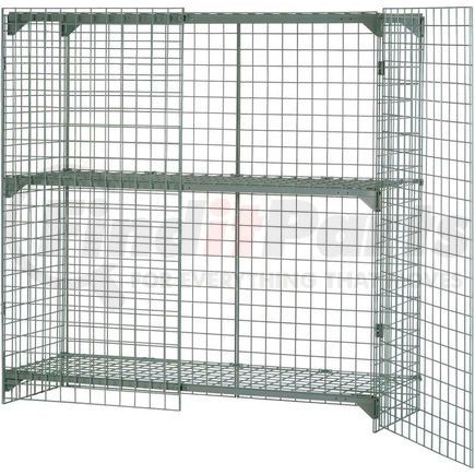 184089 by GLOBAL INDUSTRIAL - Global Industrial&#153; Wire Mesh Security Cage Locker, 48"Wx24"Dx60"H, Gray, Unassembled