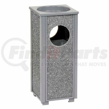 238242GY by GLOBAL INDUSTRIAL - Global Industrial&#153; Stone Panel Trash Sand Urn, Gray 2-1/2 Gallon, 10-1/4" Square X 24"H