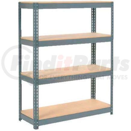 601883 by GLOBAL INDUSTRIAL - Global Industrial&#153; Extra Heavy Duty Shelving 48"W x 24"D x 60"H With 4 Shelves, Wood Deck, Gry