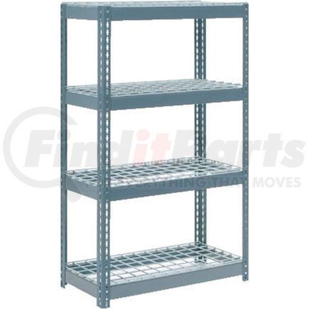 601892 by GLOBAL INDUSTRIAL - Global Industrial&#153; Extra Heavy Duty Shelving 36"W x 24"D x 60"H With 4 Shelves, Wire Deck, Gry