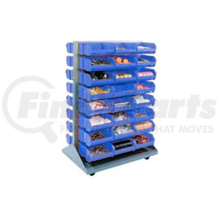 550174BL by GLOBAL INDUSTRIAL - Global Industrial&#153; Mobile Double Sided Floor Rack - 96 Blue Stacking Bins 36 x 54