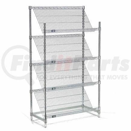 504102 by GLOBAL INDUSTRIAL - Slant Wire Shelving - 4 Shelves - 36"W x 24"D x63"H