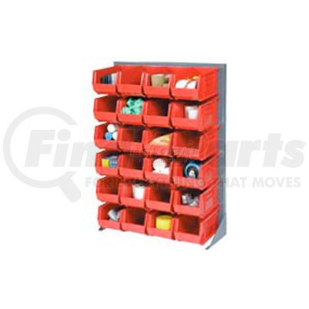 500163RD by GLOBAL INDUSTRIAL - Global Industrial&#153; Singled Sided Louvered Bin Rack 35 x 15 x 50 - 42 Red Premium Stacking Bins
