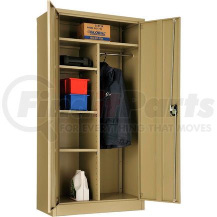 269879TN by GLOBAL INDUSTRIAL - Global Industrial&#8482; Combination Cabinet Assembled 36"W x 18"D x 72"H Tan