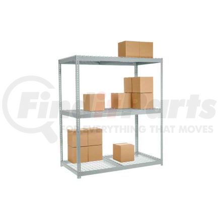 502476 by GLOBAL INDUSTRIAL - Global Industrial&#153; Wide Span Rack 48Wx48Dx96H, 3 Shelves Wire Deck 1200 Lb Cap. Per Level, Gray