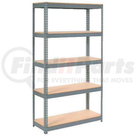 255441 by GLOBAL INDUSTRIAL - Global Industrial&#153; Extra Heavy Duty Shelving 48"W x 24"D x 60"H With 5 Shelves, Wood Deck, Gry