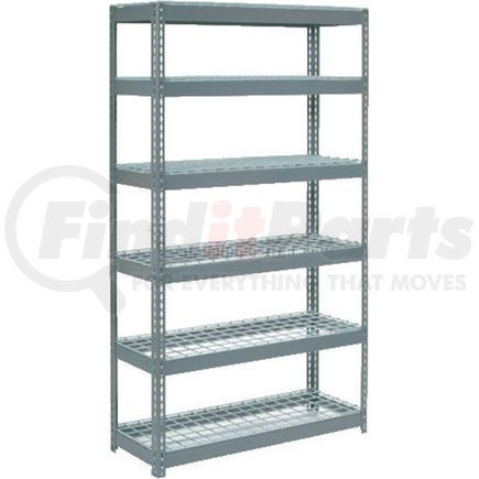 255535 by GLOBAL INDUSTRIAL - Global Industrial&#153; Extra Heavy Duty Shelving 48"W x 12"D x 84"H With 6 Shelves, Wire Deck, Gry