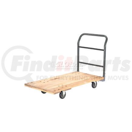 241697 by GLOBAL INDUSTRIAL - Global Industrial&#153; Hardwood Deck Platform Truck 72 x 36 1000 Lb. Capacity 5" Poly Casters