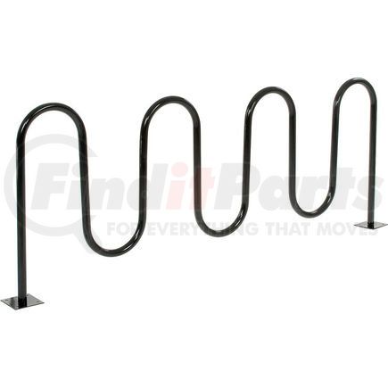 652779M by GLOBAL INDUSTRIAL - Global Industrial&#8482; 9-Bike Wave Bike Rack, Black, Flange Mount