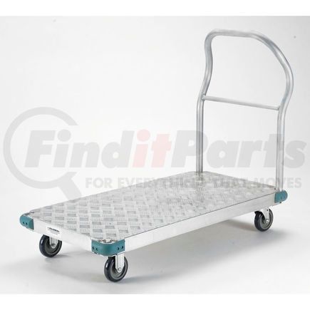 232597 by GLOBAL INDUSTRIAL - Global Industrial&#153; Aluminum Diamond Deck Platform Truck 60x30 1000 Lb. Cap. 5" Poly Casters