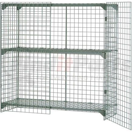 184093 by GLOBAL INDUSTRIAL - Global Industrial&#153; Wire Mesh Security Cage Locker, 60"Wx24"Dx72"H, Gray, Unassembled