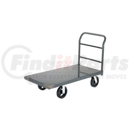 952138 by GLOBAL INDUSTRIAL - Global Industrial&#8482; Steel Deck Platform Truck 72 x 36 2400 Lb. Capacity 8" Rubber Casters