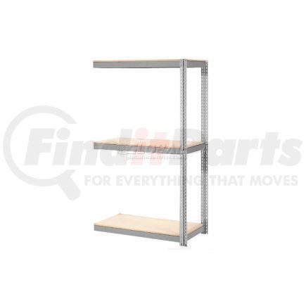 785585GY by GLOBAL INDUSTRIAL - Expandable Add-On Rack 96"W x 24"D x 84"H With 3 Level Wood Deck 800 lb. Cap Per Level - Gray