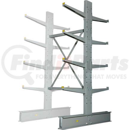 320830A by GLOBAL INDUSTRIAL - Global Industrial&#153; Double Sided MD Add-On Cantilever Rack Unit, 48"W x 60"D x 8'H, With Lip