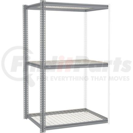 581060GY by GLOBAL INDUSTRIAL - Global Industrial&#153; High Cap. Add-On Rack 48Wx48Dx96H 3 Levels Wire Deck 1500 Lb. Per Level GRY