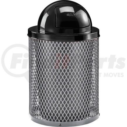 261948GY by GLOBAL INDUSTRIAL - Global Industrial&#153; Outdoor Steel Diamond Trash Can With Dome Lid, 36 Gallon, Gray