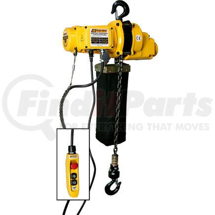 OZ1000EC by OZ LIFTING PRODUCTS - OZ Lifting 1/2 Ton Electric Chain Hoist, 20' Lift, 12.5 FPM, 110V