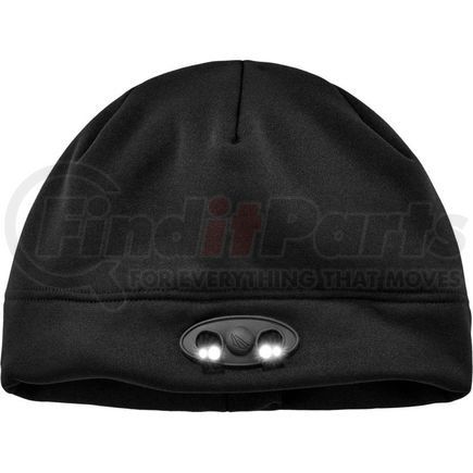 16803 by ERGODYNE - Ergodyne&#174; N-Ferno&#174; 6804 Skull Cap Beanie Hat With LED Lights, Black