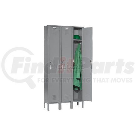 652139GY by GLOBAL INDUSTRIAL - Global Industrial&#153; Capital&#174; Single Tier 3 Door Locker, 12"Wx15"Dx72"H, Gray, Assembled
