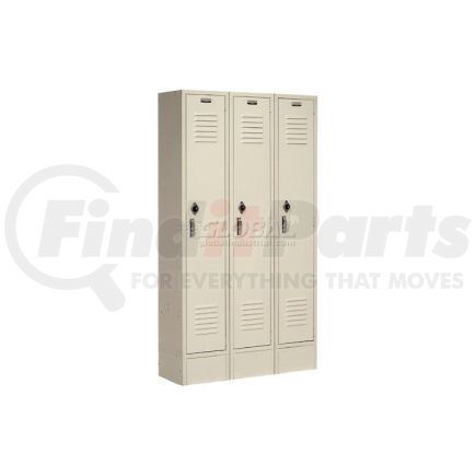 652161TN by GLOBAL INDUSTRIAL - Global Industrial&#153; Paramount&#174; Single Tier 3 Door Locker, 12"Wx12"Dx60"H, Tan, Assembled