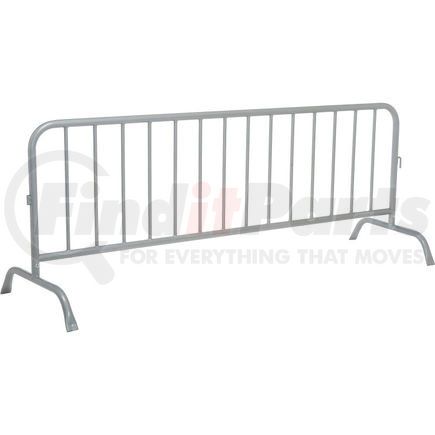 695008 by GLOBAL INDUSTRIAL - Global Industrial&#8482; Steel Crowd Control Barrier 102"L x 40"H x 1-5/8" D, Gray