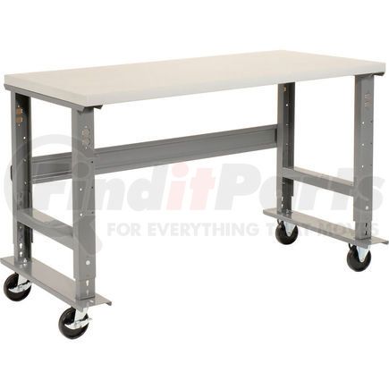 183990A by GLOBAL INDUSTRIAL - Global Industrial&#153; 60x30 Mobile Adj. Height C-Channel Leg Workbench - Laminate Safety Edge
