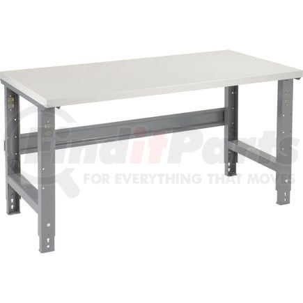 601421 by GLOBAL INDUSTRIAL - Global Industrial&#153; 60x30 Adjustable Height Workbench C-Channel Leg - Laminate Square Edge Gray