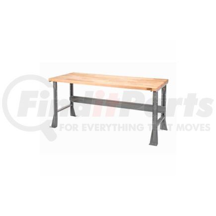 183427 by GLOBAL INDUSTRIAL - Global Industrial&#153; 48 x 30 x 34 Fixed Height Workbench Flared Leg - Maple Square Edge - Gray
