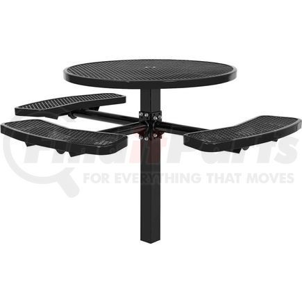 695294BK by GLOBAL INDUSTRIAL - Global Industrial&#153; 46" ADA Round In-Ground Mount Outdoor Steel Picnic Table, Black