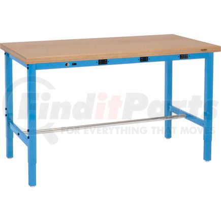 253845BBLA by GLOBAL INDUSTRIAL - Global Industrial&#153; 72 x 36 Adjustable Height Workbench - Power Apron, Shop Top Safety Edge Blue