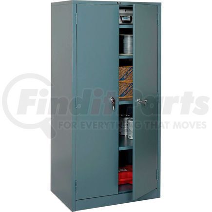 493312GY by GLOBAL INDUSTRIAL - Global Industrial&#153; Storage Cabinet, Turn Handle, 36"Wx24"Dx78"H, Gray, Assembled