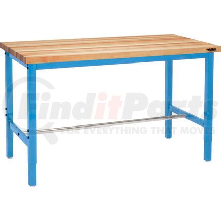 318902BL by GLOBAL INDUSTRIAL - Global Industrial&#153; 96 x 36 Adjustable Height Workbench Square Tube Leg - Birch Square Edge Blue