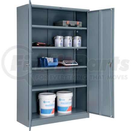 493311GY by GLOBAL INDUSTRIAL - Global Industrial&#153; Storage Cabinet, Turn Handle, 48"Wx18"Dx78"H, Gray, Unassembled