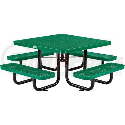 277151KGN by GLOBAL INDUSTRIAL - Global Industrial&#153; 46" Child's Square Outdoor Steel Picnic Table, Expanded Metal, Green