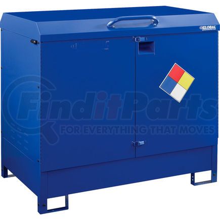 316100 by GLOBAL INDUSTRIAL - Global Industrial&#8482; Outdoor Drum Cabinet 110 Gal. Capacity, Manual Close, Unassembled