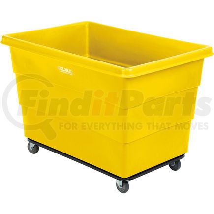 800316YL by GLOBAL INDUSTRIAL - Global Industrial&#8482; Plastic Bulk Box Truck, 20 Bushel, Steel chassis Base Yellow