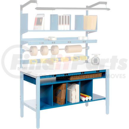 412437 by GLOBAL INDUSTRIAL - Global Industrial&#153; Lower Shelf Kit 72 x 31 with Removable Dividers for 72"W x 36"D Bench - Blue