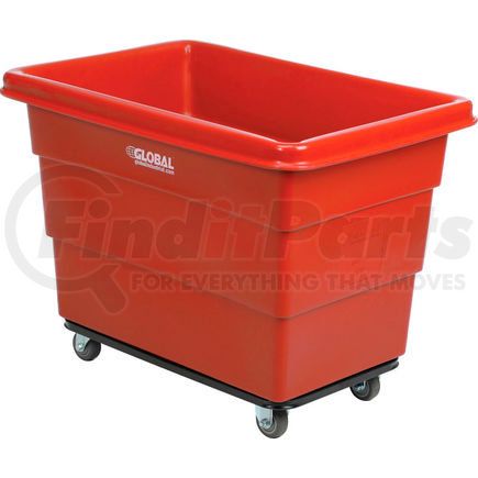 800312RD by GLOBAL INDUSTRIAL - Global Industrial&#8482; Plastic Bulk Box Truck, 8 Bushel, Steel Chassis Base Red