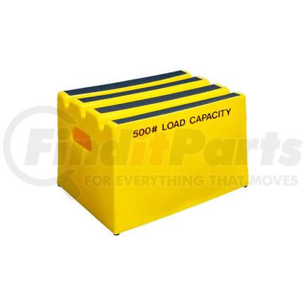 ST-1 YEL by US ROTO MOLDING - 1 Step Plastic Step Stand - Yellow 19-1/2"W x 14"D x 12"H - ST-1 YEL