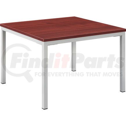 695754MH by GLOBAL INDUSTRIAL - Interion&#174; Wood End Table with Steel Frame - 24" x 24" - Mahogany