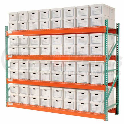 258194N by GLOBAL INDUSTRIAL - Global Industrial&#8482; Record Storage Rack Starter Letter Legal 120"W x 36"D x 96"H