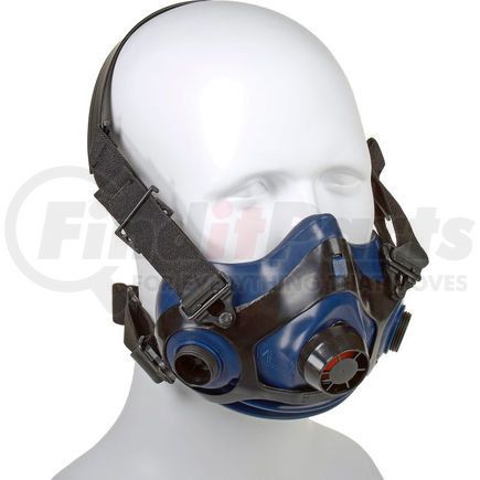 RU88001ML by NORTH SAFETY - Honeywell RU8800 Half Mask, Triple Flange Silicone Half Mask, Size Medium/Large