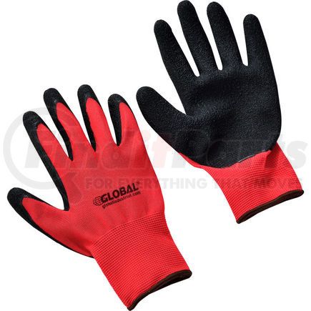 708347L by GLOBAL INDUSTRIAL - Global Industrial&#8482; Crinkle Latex Coated Gloves, Red/Black, Large, 1-Pair