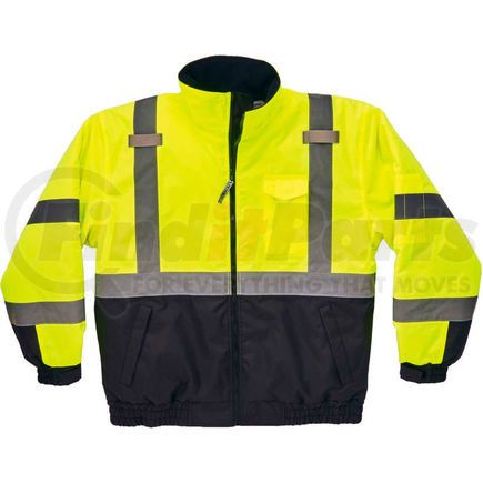 25622 by ERGODYNE - Ergodyne&#174;GloWear&#174; 8377 Type R Class 3 Quilted Bomber Jacket, Lime, S, 25622