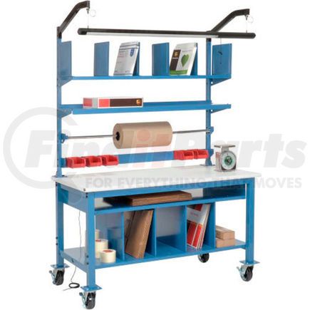 244190A by GLOBAL INDUSTRIAL - Global Industrial&#153; Complete Mobile Packing Workbench ESD Safety Edge - 72 x 30